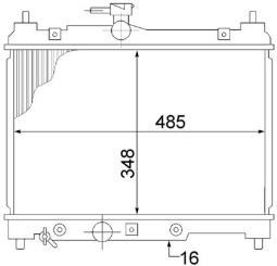 Chłodnica, układ chłodzenia silnika MAHLE CR1516000S