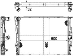 Chłodnica, układ chłodzenia silnika MAHLE CR1711000P