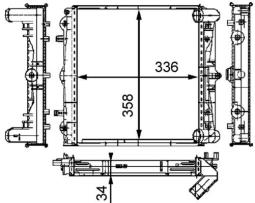 Chłodnica, układ chłodzenia silnika Mahle CR383000S