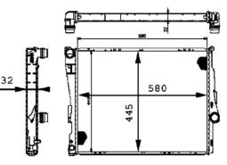 Chłodnica, układ chłodzenia silnika Mahle CR458000P