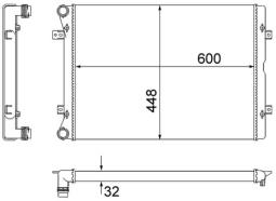 Chłodnica, układ chłodzenia silnika MAHLE CR2038000S