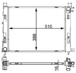 Chłodnica, układ chłodzenia silnika MAHLE CR2166000S