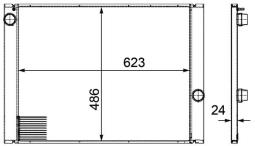 Chłodnica, układ chłodzenia silnika Mahle CR581000P