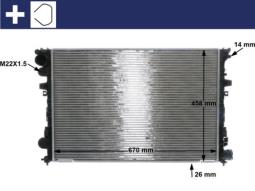 Chłodnica, układ chłodzenia silnika Mahle CR587000S