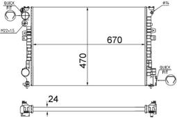 Chłodnica, układ chłodzenia silnika Mahle CR587001S