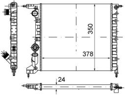 Chłodnica, układ chłodzenia silnika Mahle CR615000S