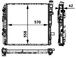 Chłodnica, układ chłodzenia silnika Mahle CR662000P