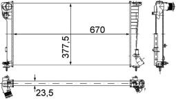 Chłodnica, układ chłodzenia silnika MAHLE CR433000P