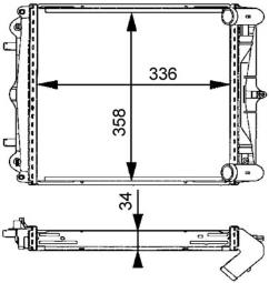 Chłodnica, układ chłodzenia silnika MAHLE CR370000S