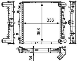 Chłodnica, układ chłodzenia silnika MAHLE CR383000P