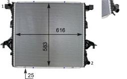 Chłodnica, układ chłodzenia silnika Mahle CR81000S