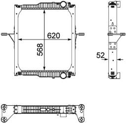 Chłodnica, układ chłodzenia silnika Mahle CR821000P
