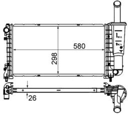 Chłodnica, układ chłodzenia silnika Mahle CR843000S