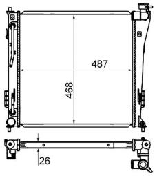 Chłodnica, układ chłodzenia silnika Mahle CR847000S