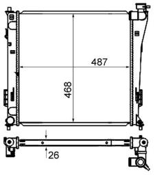 Chłodnica, układ chłodzenia silnika Mahle CR848000S