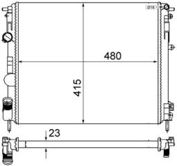 Chłodnica, układ chłodzenia silnika MAHLE CR605000S