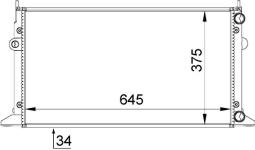 Chłodnica, układ chłodzenia silnika MAHLE CR607000S