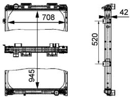 Chłodnica, układ chłodzenia silnika MAHLE CR707000P