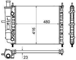 Chłodnica, układ chłodzenia silnika MAHLE CR838000S