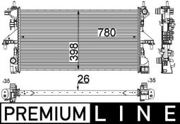 Chłodnica, układ chłodzenia silnika MAHLE CR808000P