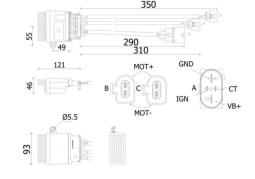 Regulator, wentylator nawiewu do wnętrza pojazdu Mahle ABR78000S