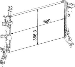 Chłodnica, układ chłodzenia silnika MAHLE CR895000P