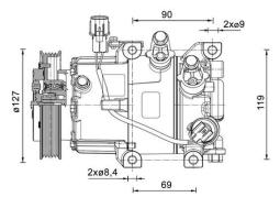 Sprężarka, klimatyzacja Mahle ACP1464000P