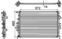 Chłodnica, układ chłodzenia silnika MAHLE CR906000P