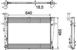 Chłodnica, układ chłodzenia silnika MAHLE CR908000P