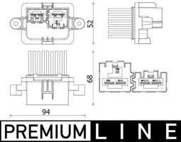 Regulator, wentylator nawiewu do wnętrza pojazdu Mahle ABR109000P