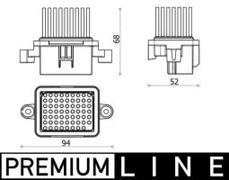 Regulator, wentylator nawiewu do wnętrza pojazdu Mahle ABR157000P