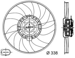 Wentylator, chłodzenie silnika MAHLE CFF313000S