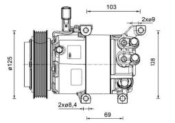 Sprężarka, klimatyzacja MAHLE ACP1458000P