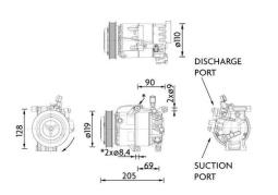 Sprężarka, klimatyzacja MAHLE ACP1459000P