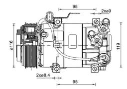 Sprężarka, klimatyzacja MAHLE ACP1460000P