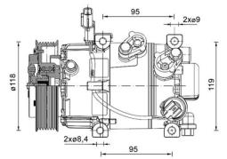 Sprężarka, klimatyzacja MAHLE ACP1463000P