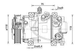 Sprężarka, klimatyzacja MAHLE ACP1466000P