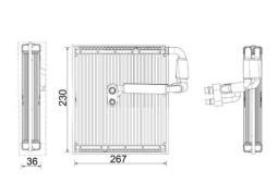 Parownik, instalacja klimatyzacji MAHLE AE27000P