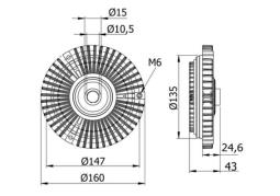 Sprzęgło, wentylator chłodzenia MAHLE CFC52000S