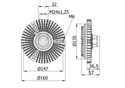 Sprzęgło, wentylator chłodzenia MAHLE CFC58000S