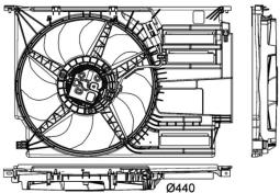 Wentylator, chłodzenie silnika MAHLE CFF404000P