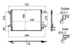 Skraplacz, klimatyzacja MAHLE AC864001S