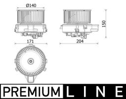 Wentylator wewnętrzny MAHLE AB284000P