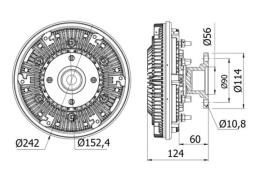 Sprzęgło, wentylator chłodzenia MAHLE CFC32000S