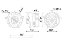 Wentylator wewnętrzny MAHLE AB59000S