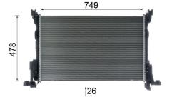 Chłodnica, układ chłodzenia silnika Mahle CR2637000P