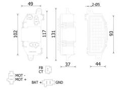 Regulator, wentylator nawiewu do wnętrza pojazdu MAHLE ABR53000P