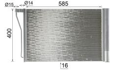 Skraplacz, klimatyzacja MAHLE AC781000P