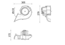 Wentylator wewnętrzny Mahle AB348000P