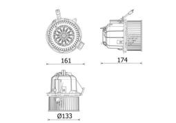 Wentylator wewnętrzny MAHLE AB328000P